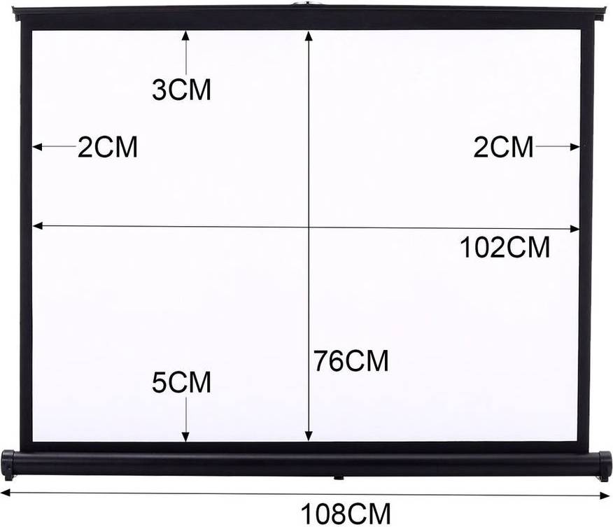 Projector screen stand NESTLUNE 50 Inch Matt White Projector Screen Stand
