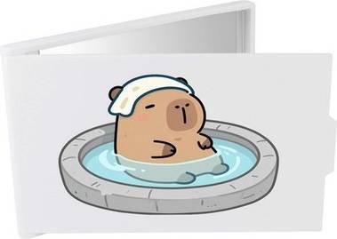 Azeeda Relaxing Capybara Compact Makeup Mirror