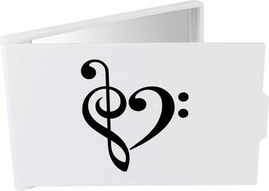 Azeeda Clef Heart Compact Makeup Mirror