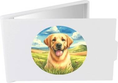 Azeeda Happy Golden Labrador Compact Makeup Mirror