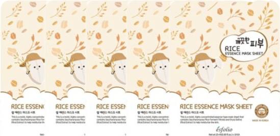 esfolio Rice Essence Mask Sheet 25ml 5ea Set