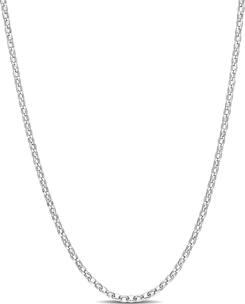 Italian Silver Rolo Chain Necklace