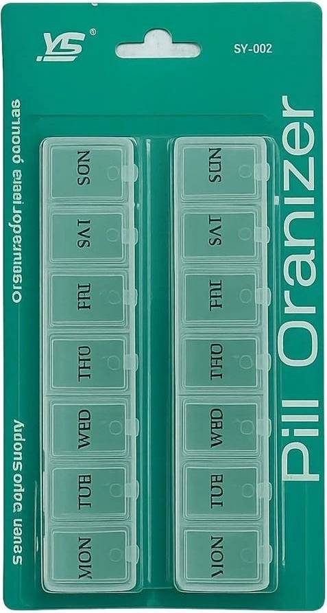 2 Boxes Pill Box Weekly Tablet Organiser