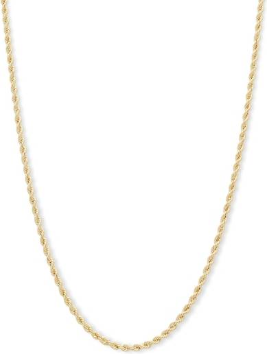 Solid gold chain Banter Semi-Solid Gold Rope Chain 18"