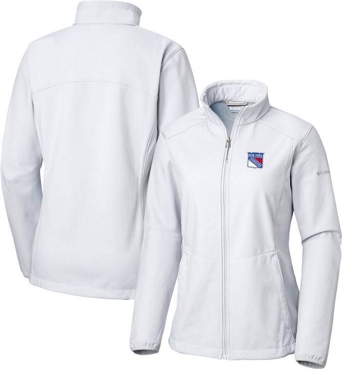 Columbia White New York Rangers Kruser Ridge II Softshell Jacket