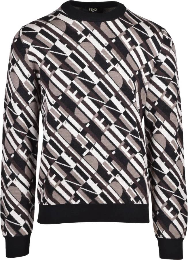 Fendi Rundhalsad Tröja Stickade Herr