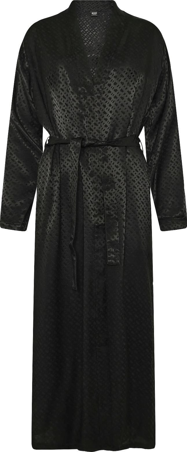 BOSS Monogram Long Robe - Black