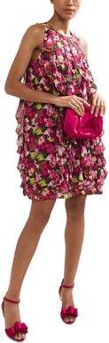 Phase Eight Pink Cleo Ruffled Dress - Multi