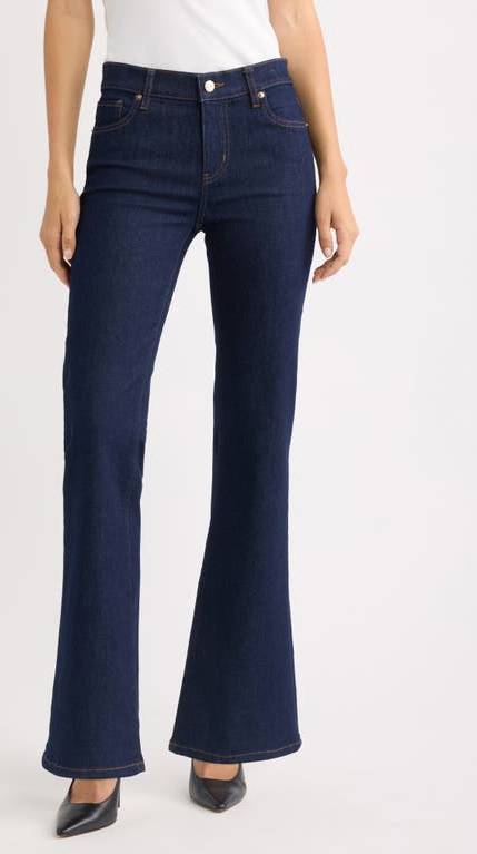 Frame Mid Rise Bootcut Jeans Rinse