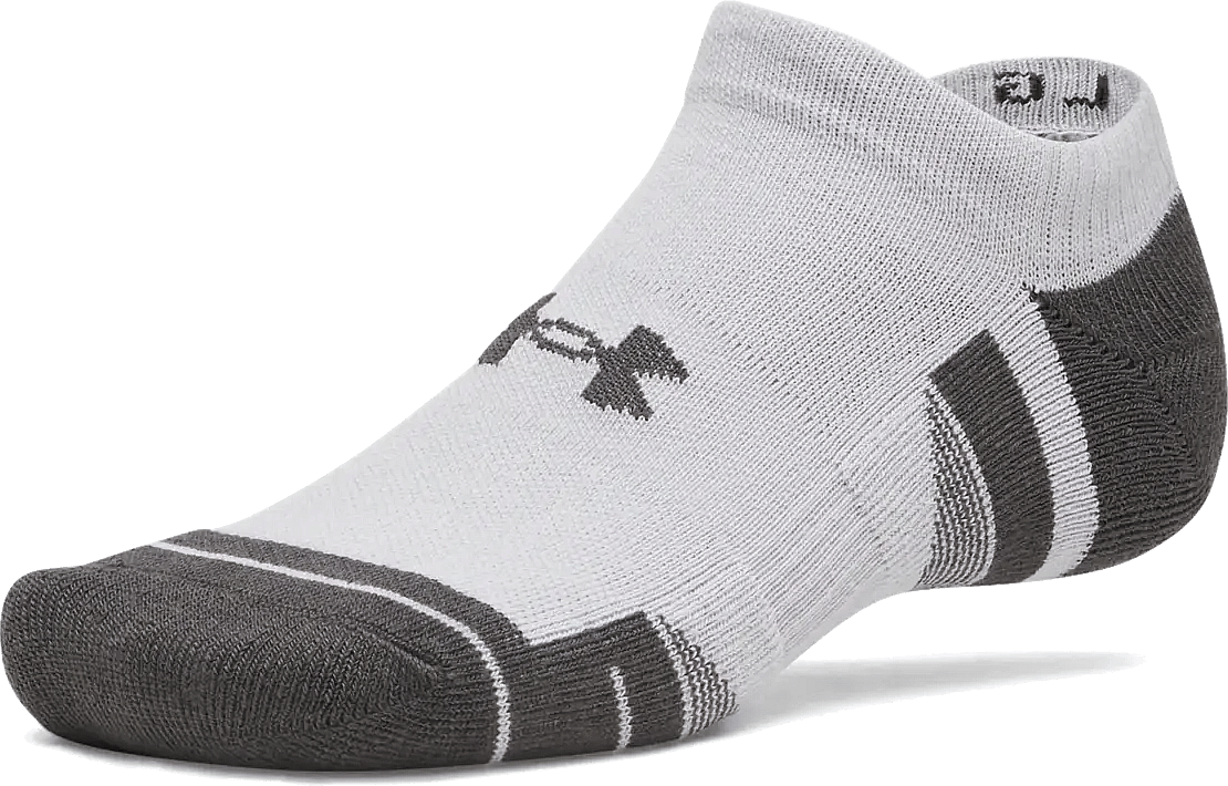Under Armour Performance Tech 3-Pack No Show Socks - Blk/Gry/Wht