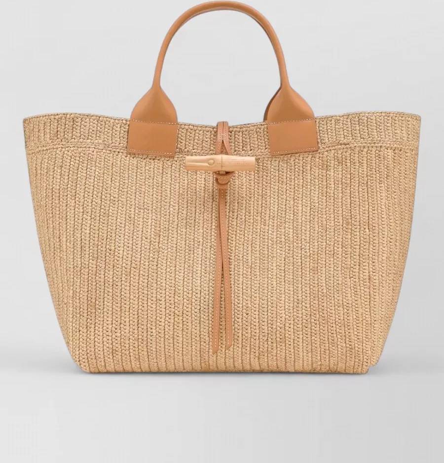 Longchamp Raffia Tote Bag