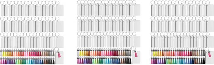Typecat Sublimation Keychain Blanks Set Rectangle Heat Transfer - DIY