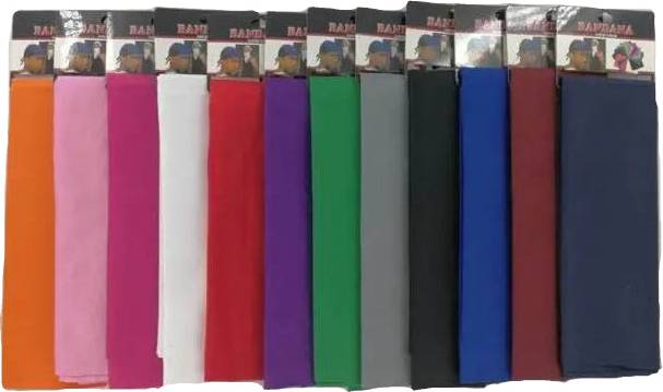Solid-Color Bandanas 12-Pack - Assorted Colours