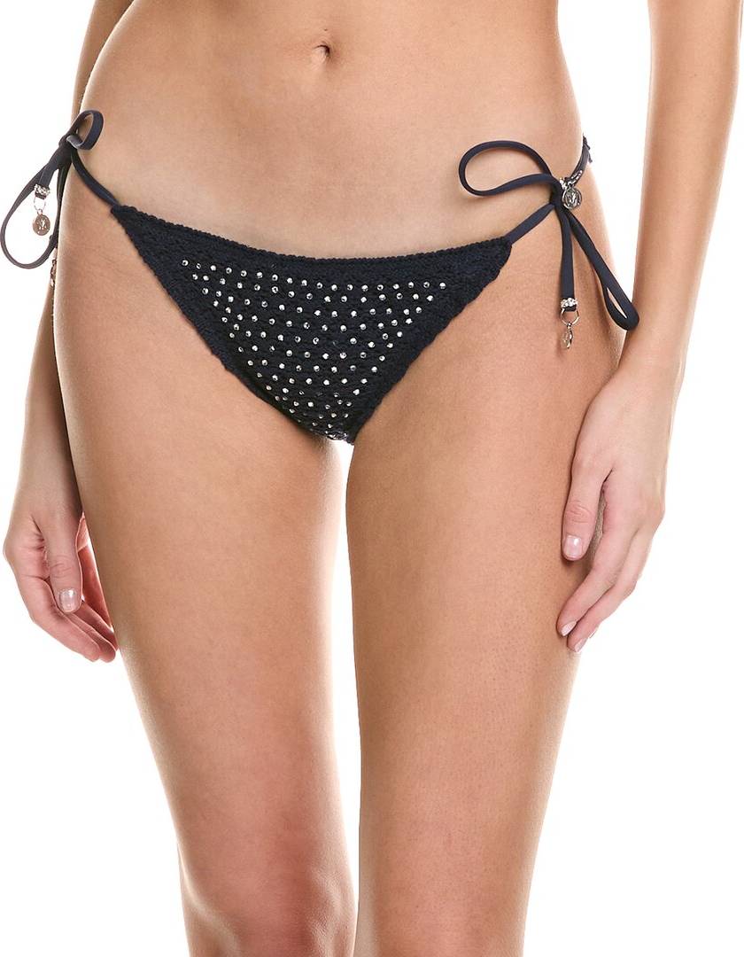 Glimmer String Bikini Bottom - Blue