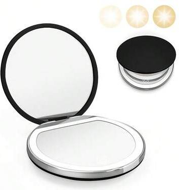Shein Portable Mini LED Makeup Mirror USB Rechargeable Dimmable