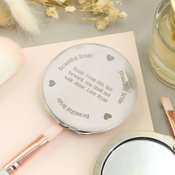 Beautiful Bride Compact Mirror - Personalised