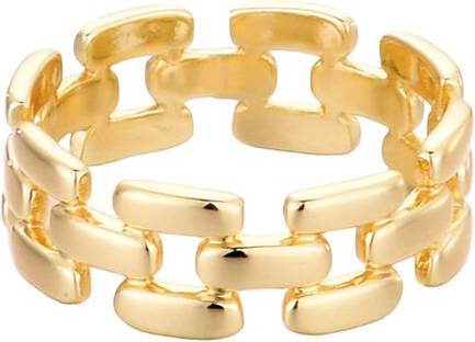 Adornia 14K Plated Grid Pattern Band Ring