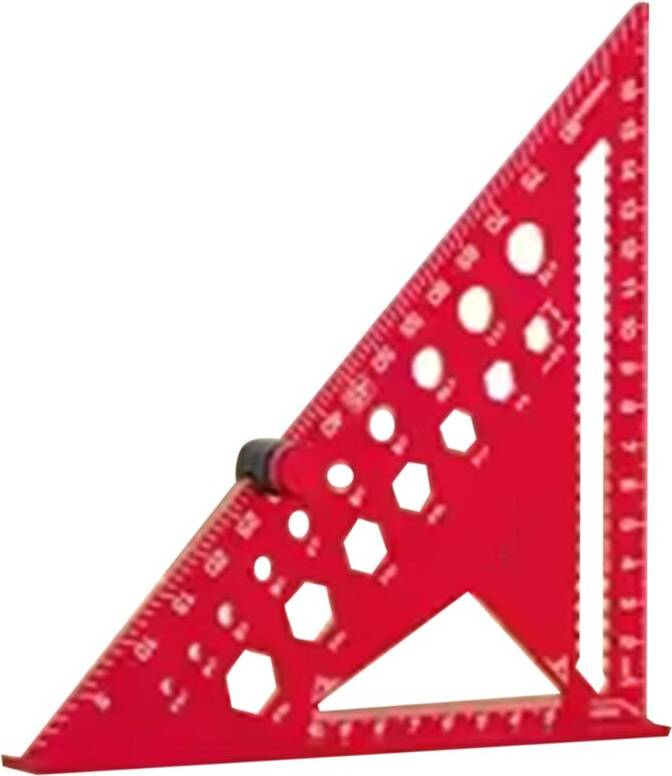 Typecat Triangle Ruler 7 Inch Woodworking Red Carpenter's Square