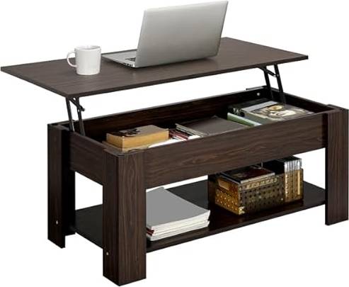 Table basse plateau relevable Yaheetech Table Basse avec Plateau Relevable Table Basse
