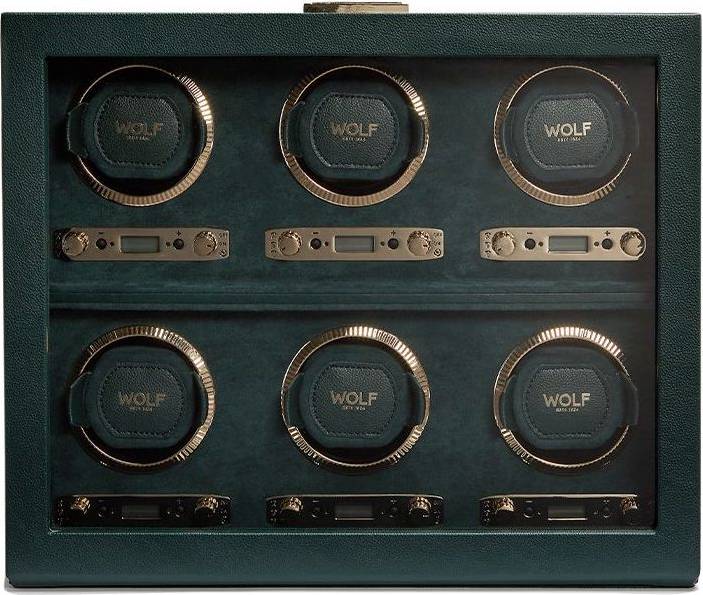 Wolf Watch Winder British Racing Green 6 Piece