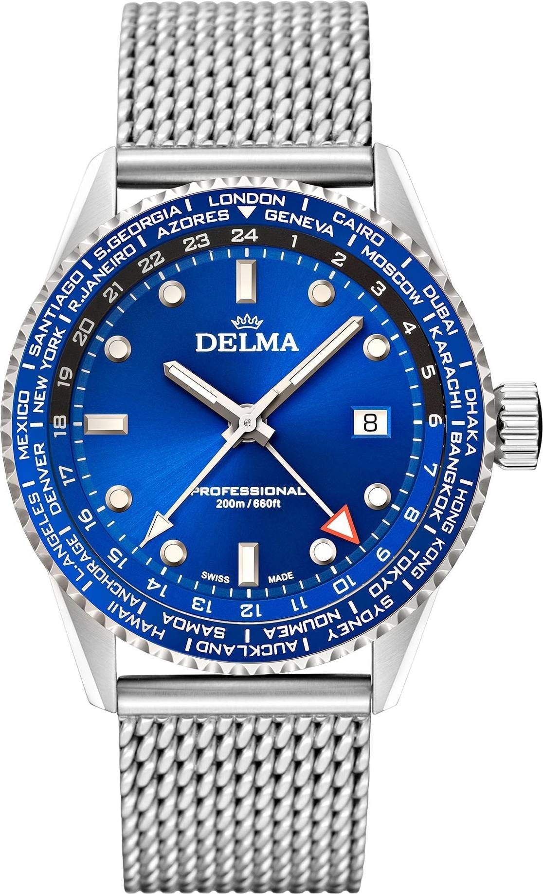 Delma Cayman World Timer Quartz Watch
