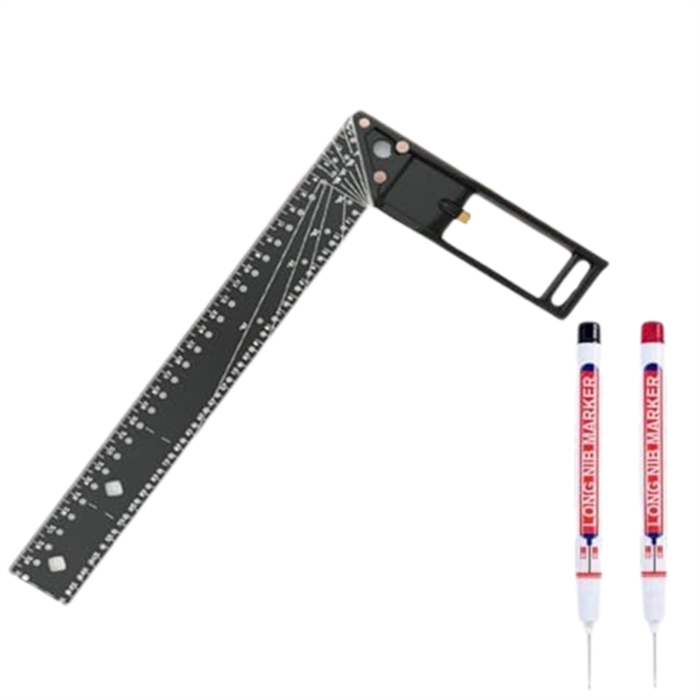 Jehiatek 12 Inch Framing Square Carpenter Ruler Carpenter's Square