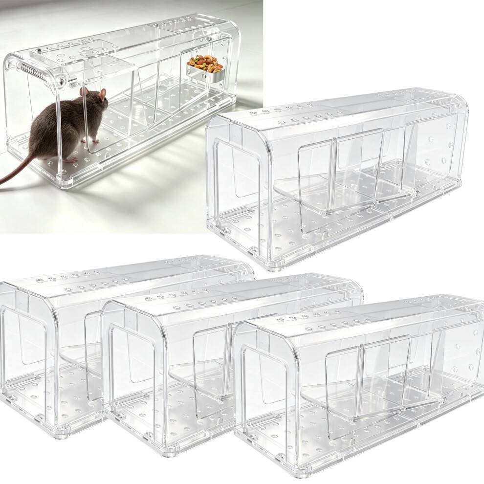 Humane Mouse Traps 4 Pack Reusable Live Catch