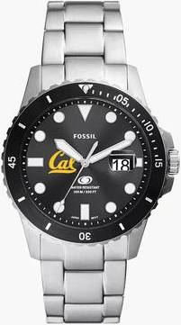Fossil Silver Cal Bears Blue Dive Watch