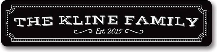 Aluminum Wedding Date Sign 4x16 Inch
