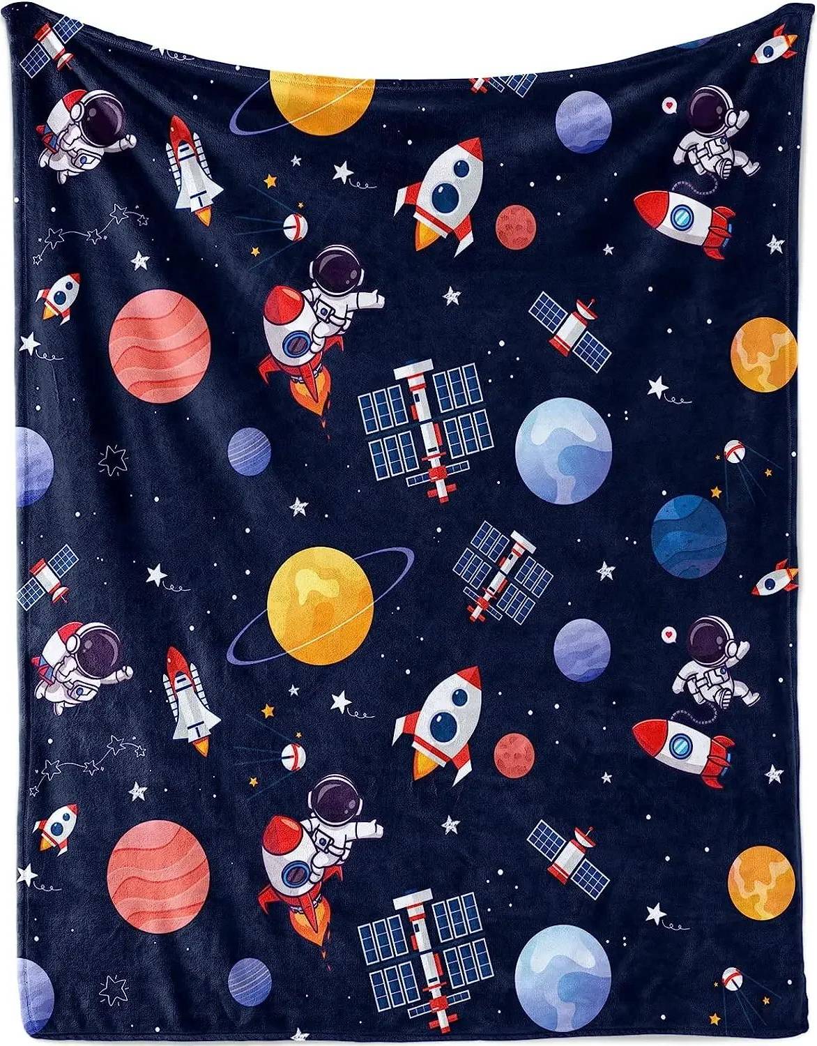 Yttre Rymden Filt Mjuk Rymdastronaut