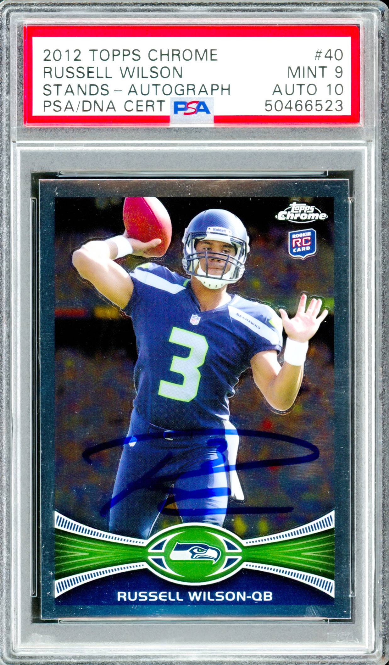 Topps chrome Russell Wilson 2012 Topps Chrome Rookie Autograph Card #40