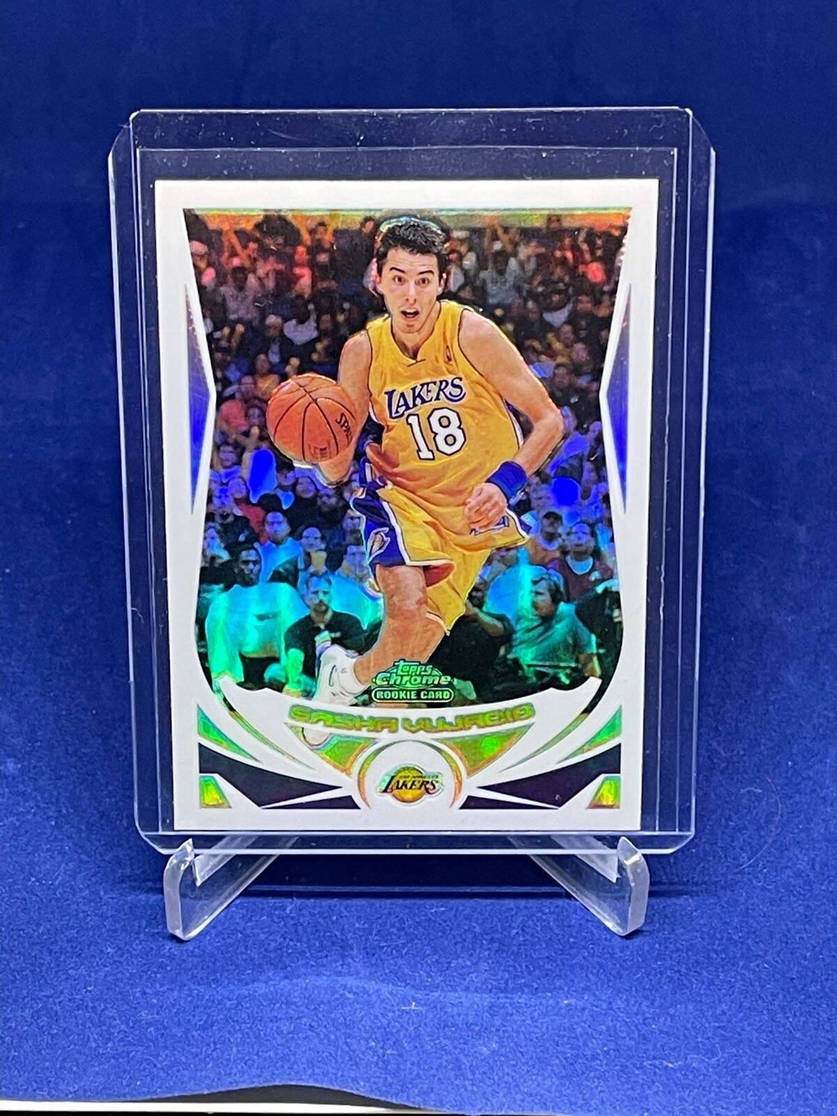 Topps chrome Sasha Vujacic 2004-05 Topps Chrome Refractor Rookie Rc