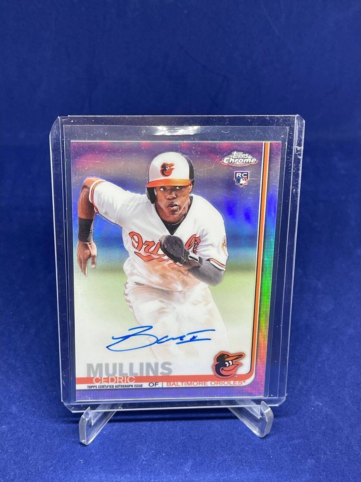 Topps chrome Cedric Mullins 2019 Topps Chrome On Card Auto Refractor Rookie Rc