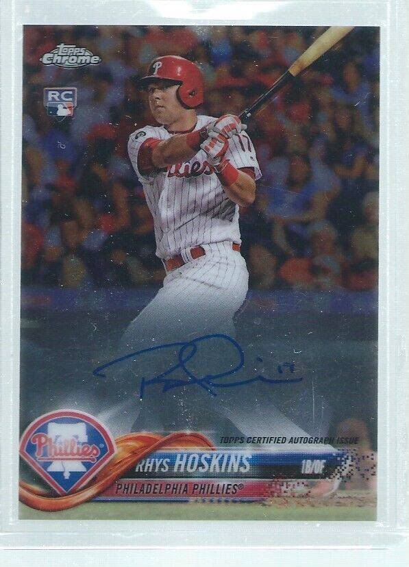 Topps chrome Rhys Hoskins 2018 Topps Chrome On Card Rookie Rc