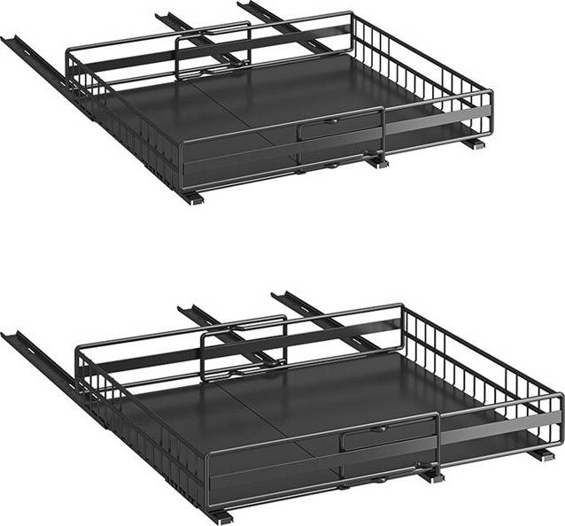 Torribaly Pull Out Cabinet Organizer Expandable Slide Out Drawer 3 Slide Rails - Expandable