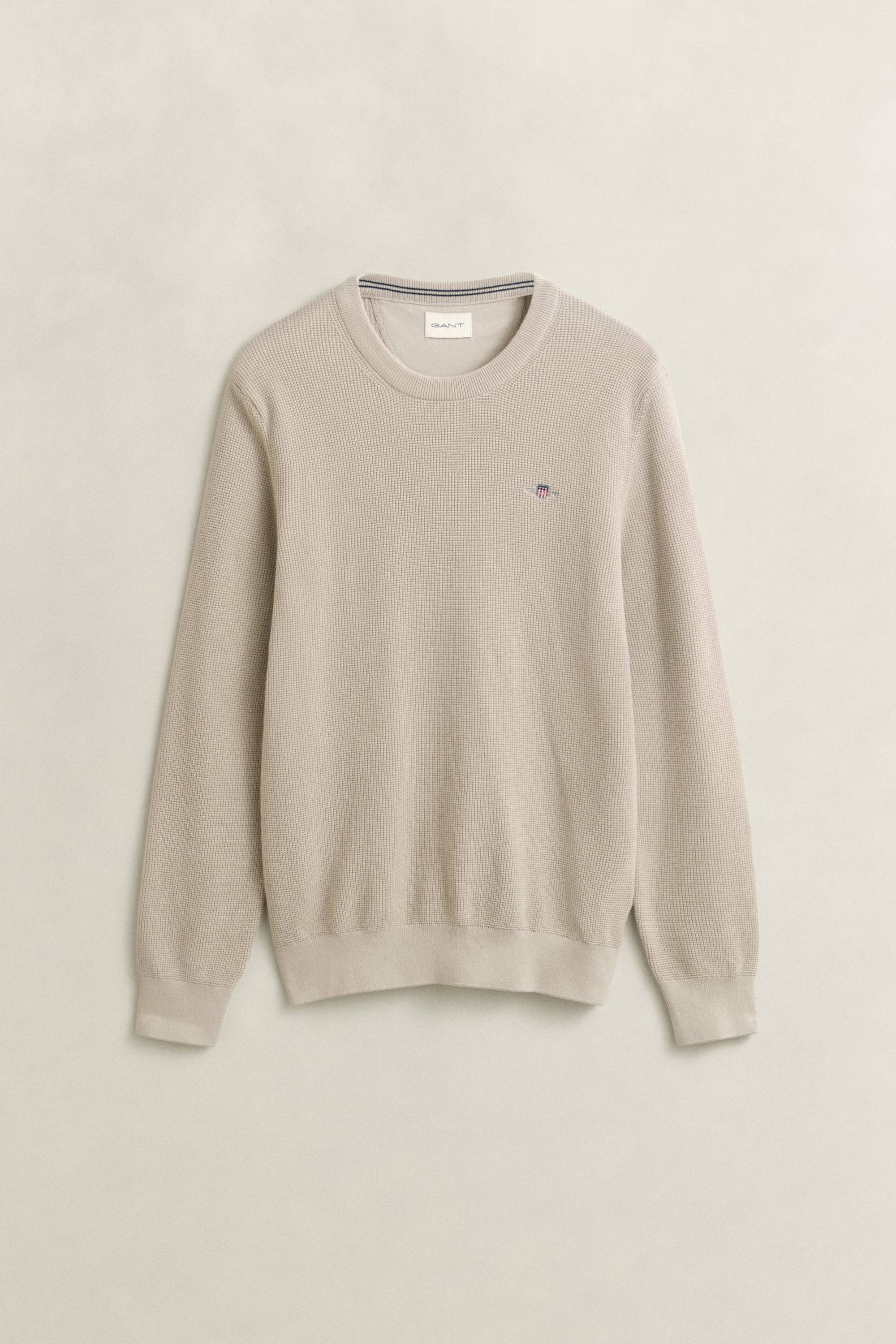 Gant Regular Fit Pullover Rundhalspullover Beige