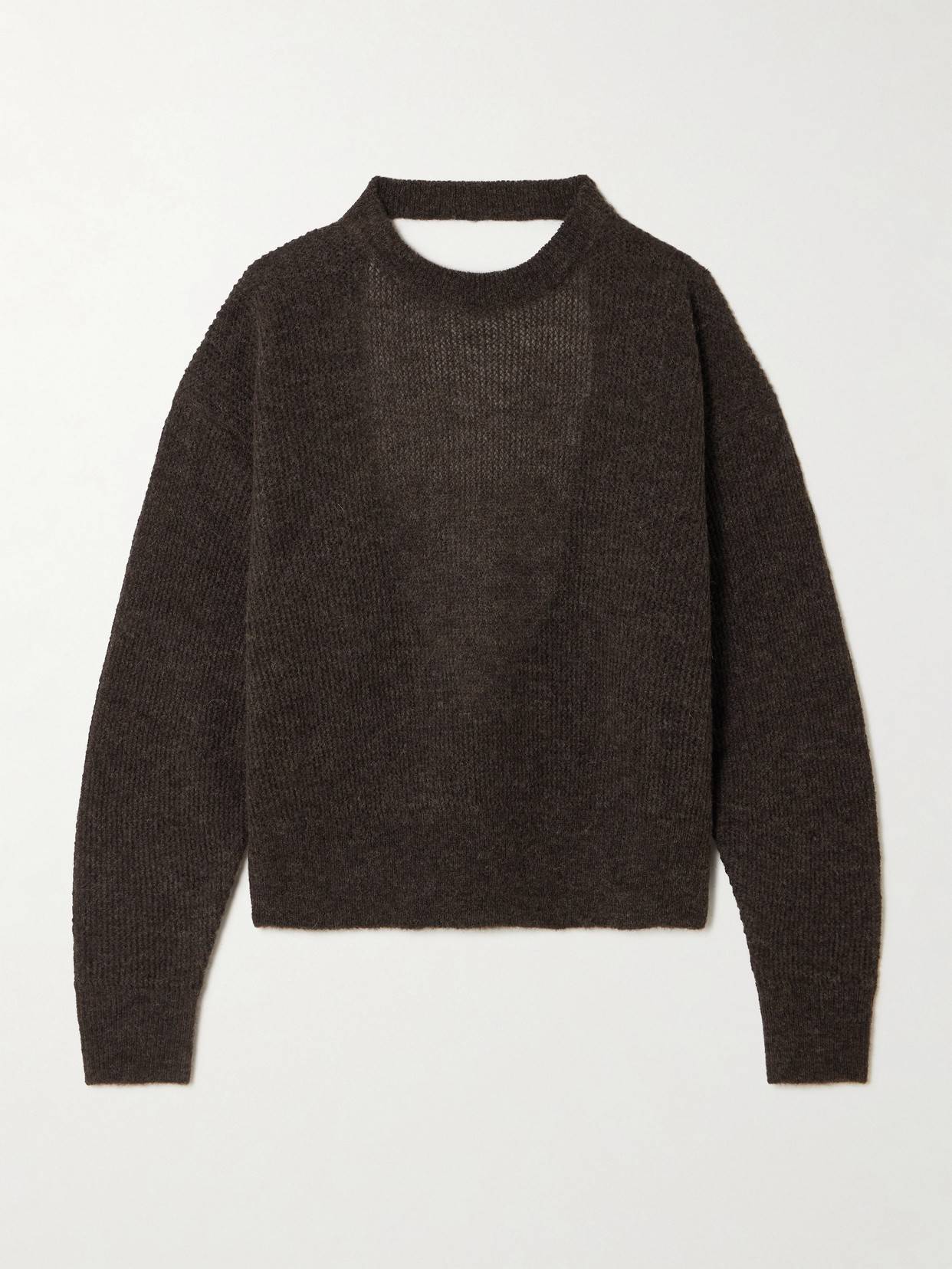 Haikure Blair Rückenfreier Pullover Rippstrick - Braun