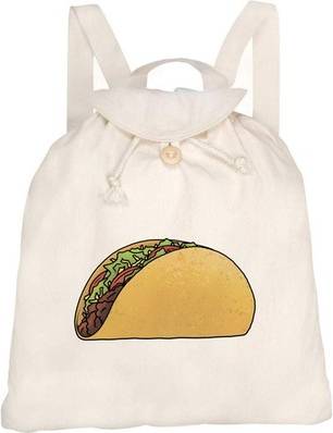 Azeeda Tasty Taco Canvas Rucksack Backpack