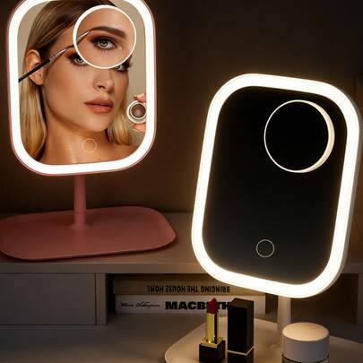 Shein LED Lighted Desktop Makeup Mirror USB Rechargeable