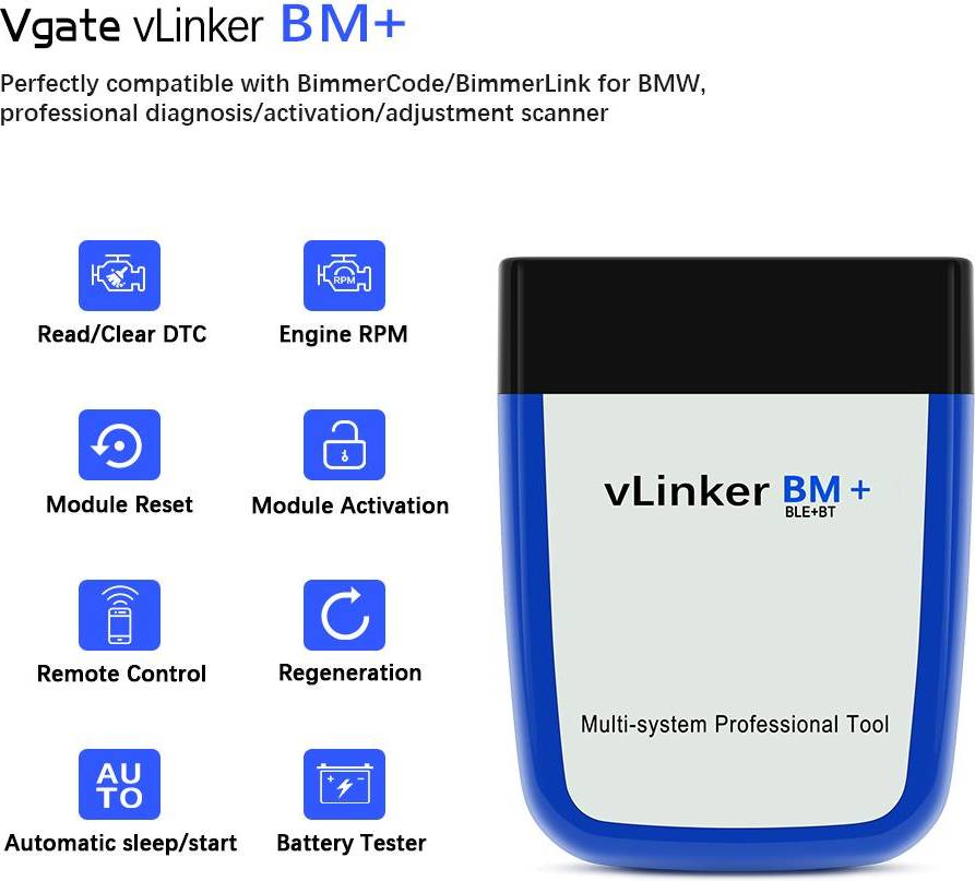 BM Plus Auto Code Reader Scan Tool