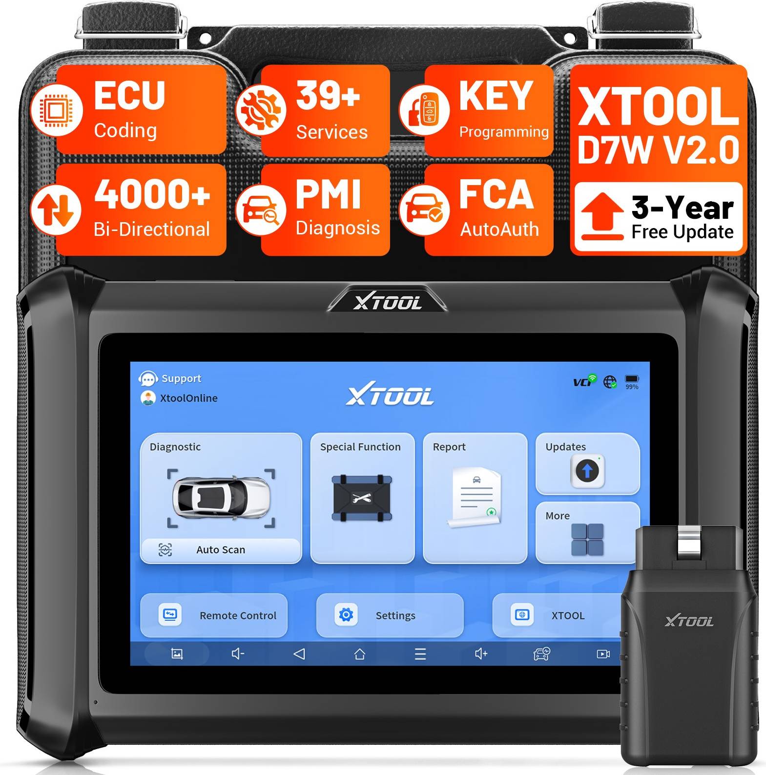 Wireless scanner xTool D7w V2.0 Wireless Bidirectional Scanner Key Programmer