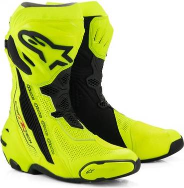 Alpinestars supertech r boots Alpinestars Supertech R Vented Neon Gul Herrar