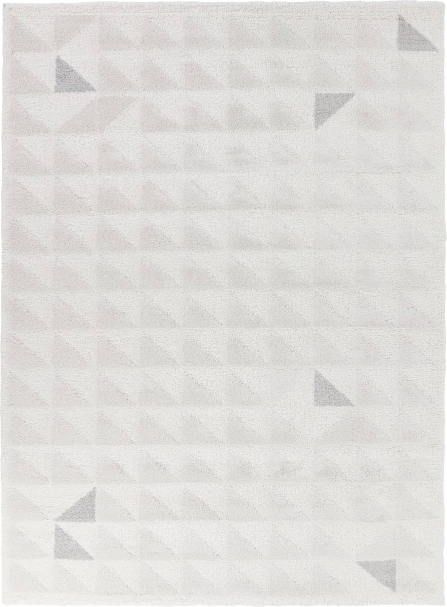 Balta Tufted Polypropylene Cream Rectangular Indoor Geometric Rug 5 x 7 ft Beige