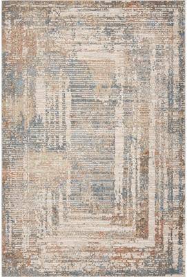 Nuloom Tan Slatewood Rustic Bordered Washable Performance Rug 6' 7" x 9' Gray