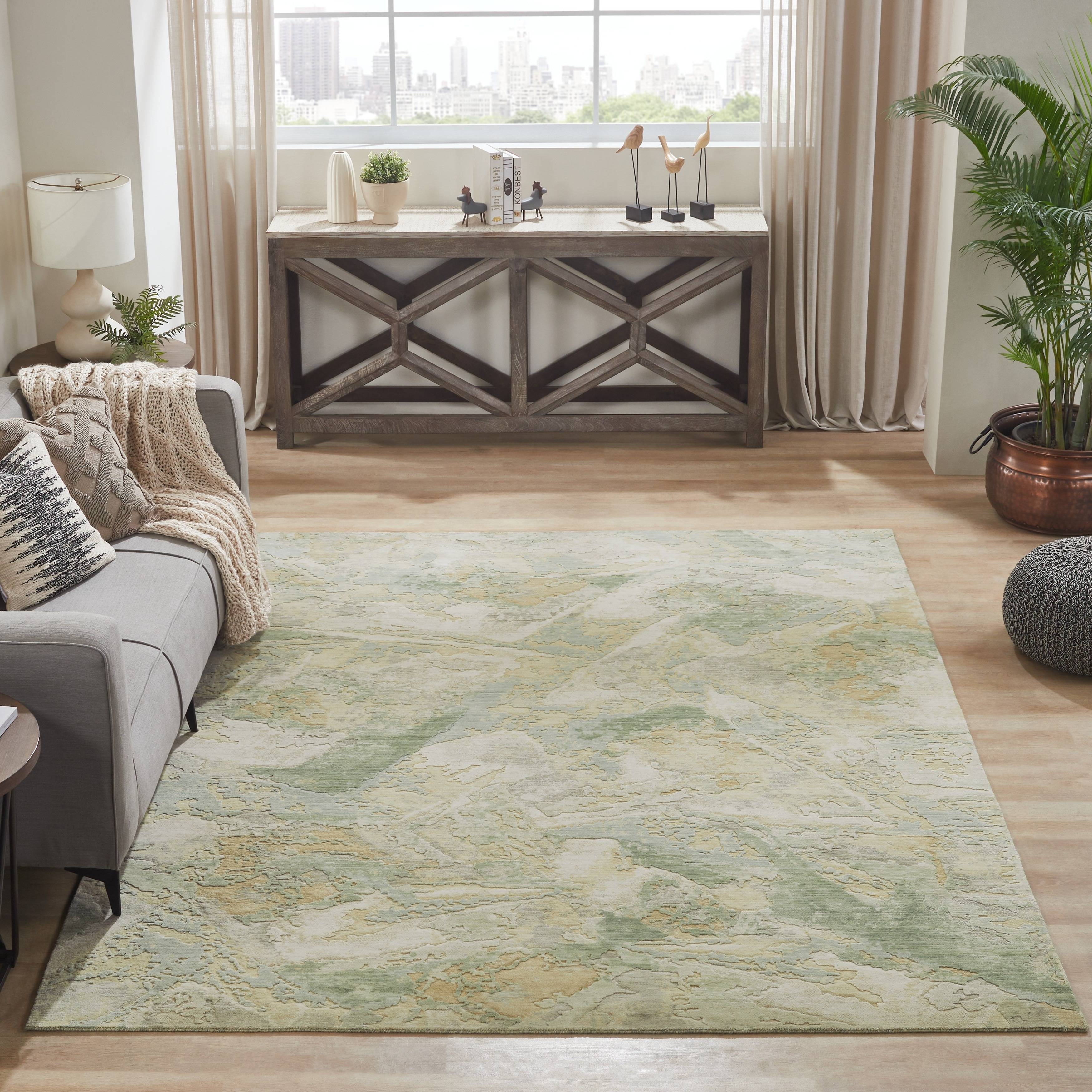 Rosemont Sage Abstract Wool Area Rug