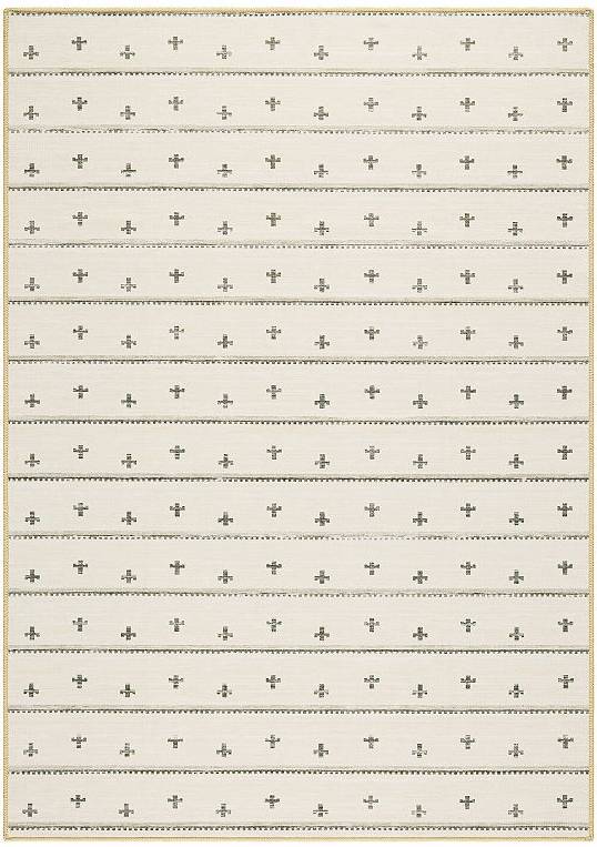 Scandinavian Stripe Machine Washable Rug Brown