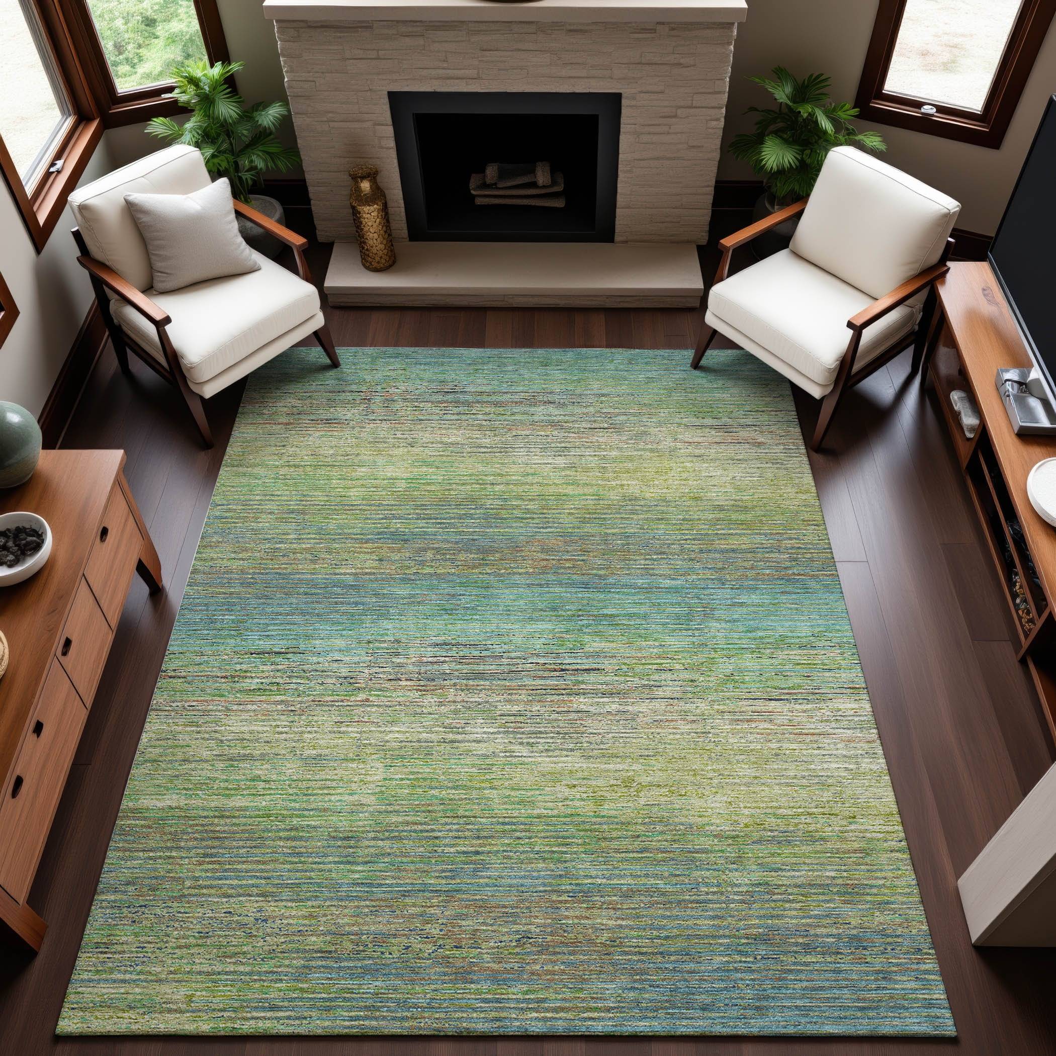 Addison Rugs Premium Washable Super Soft Ombre Stripes Mayfield Rug