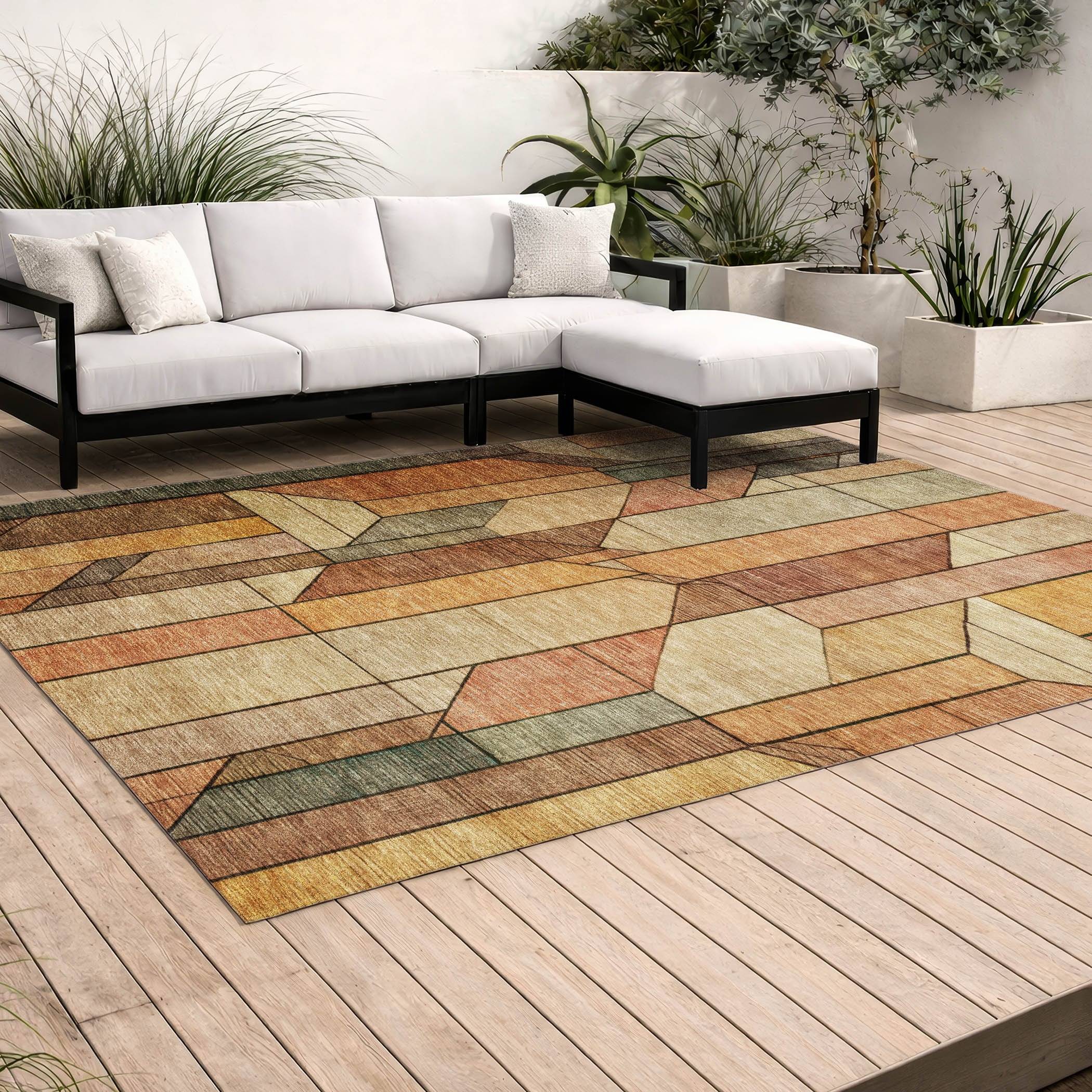 Addison Rugs Indoor Outdoor Contemporary Lewiston Chantille Rug Copper
