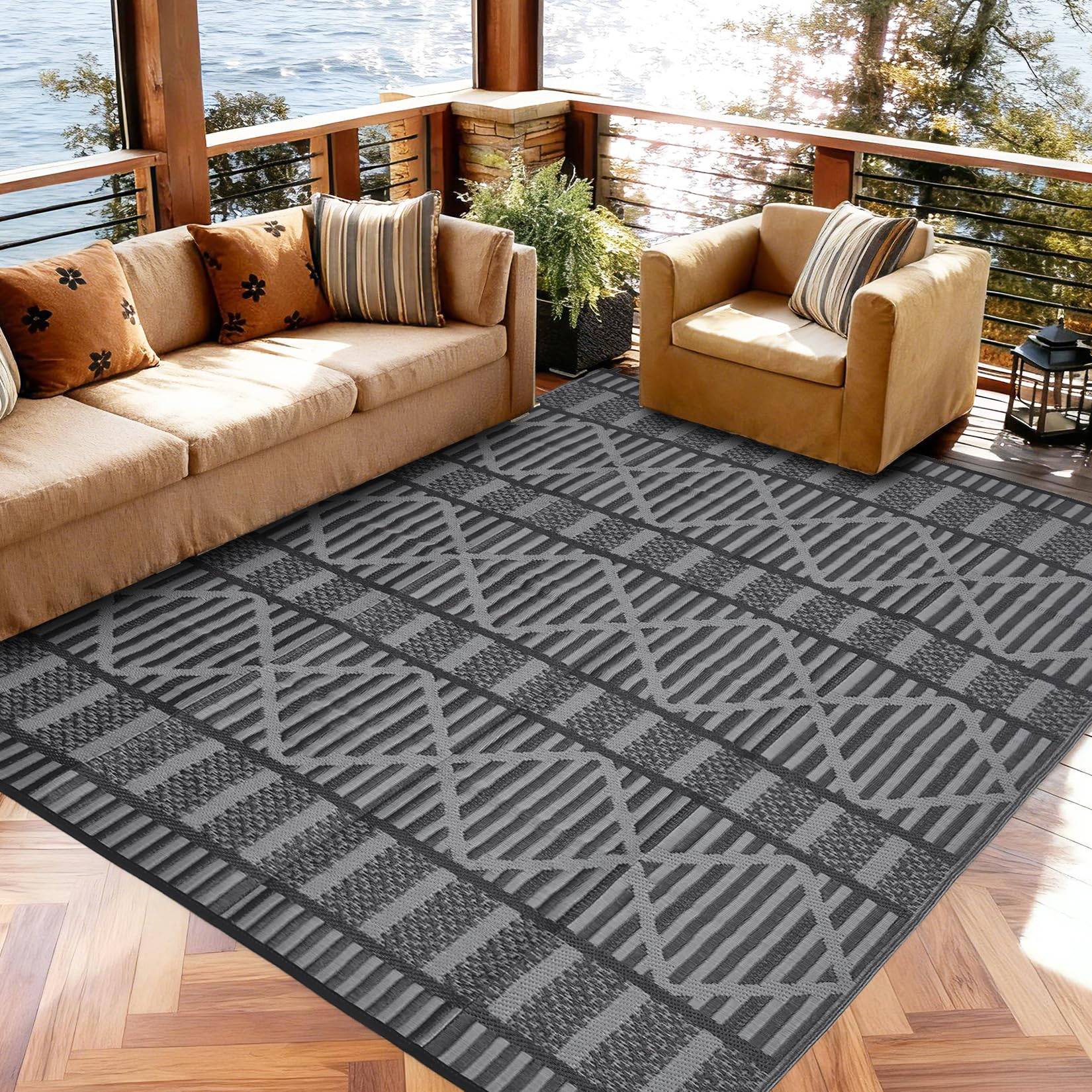 Outdoor rug Garvee 8x10 Outdoor Rug Waterproof