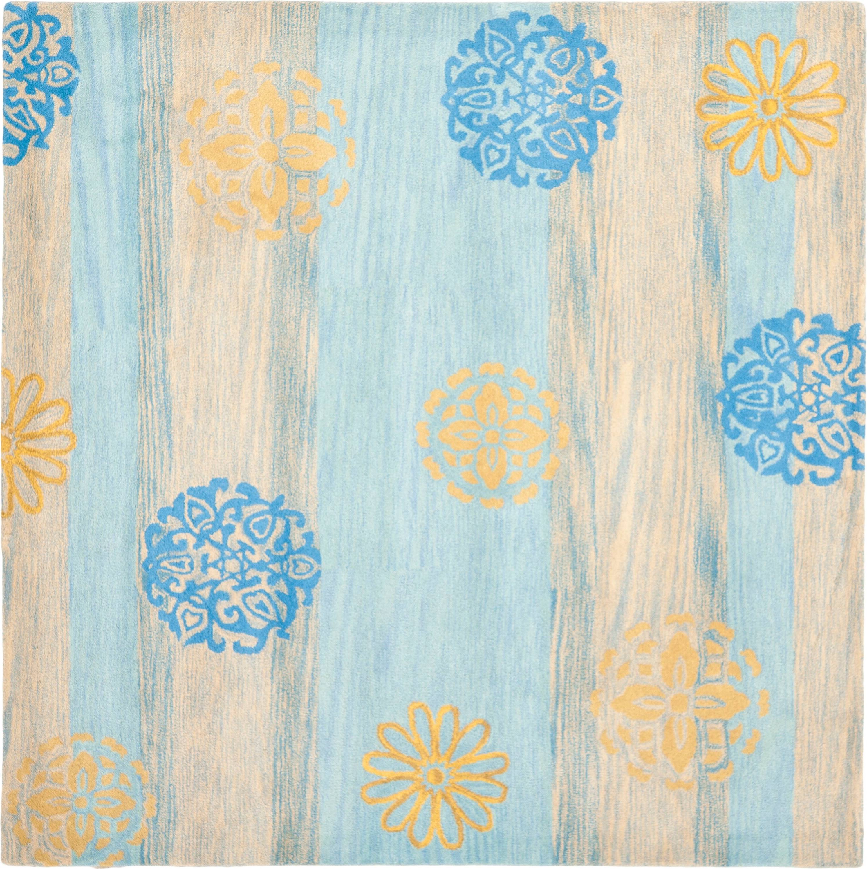 Safavieh Soho Multi Transitional Square Rug 6ft x 6ft Blue